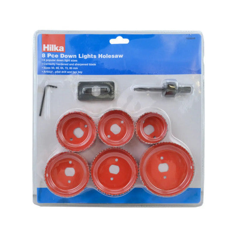 Centurion Hilka Downlights Holesaw, 8pc, Set 50 - 85mm