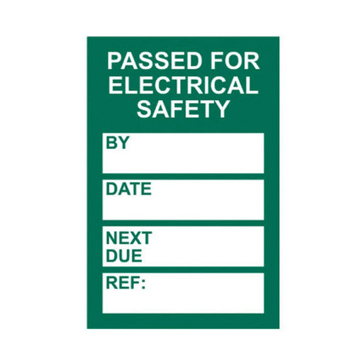 Centurion 'PAT Testing' Mini Tag Insert, Green (Pack of 20)