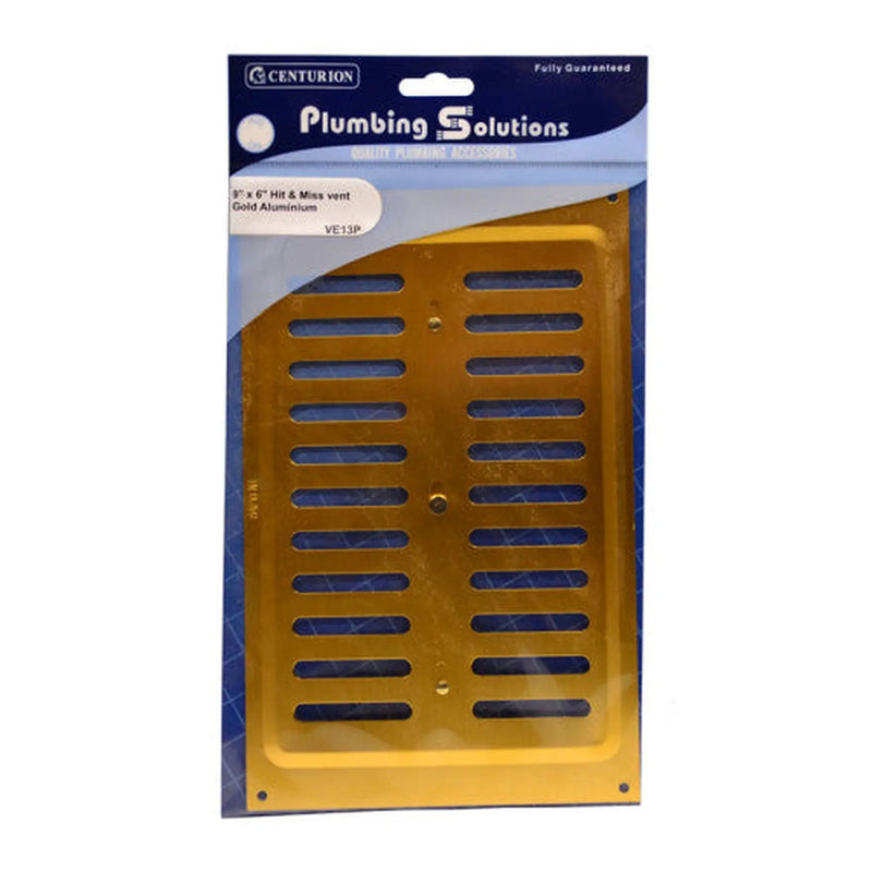 Centurion Hit & Miss Vents - Gold Aluminium - 229 x 152mm - Pack of 5