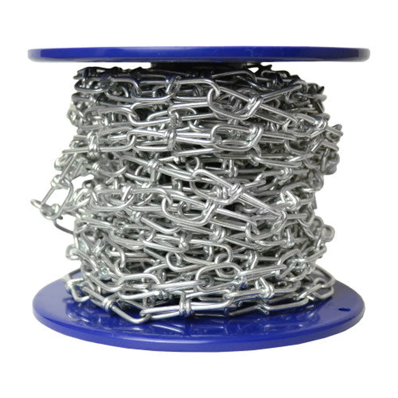 Centurion Steel Single Link Jack Chain, Zinc Plated, 2mm x 22mm, 30m Reel