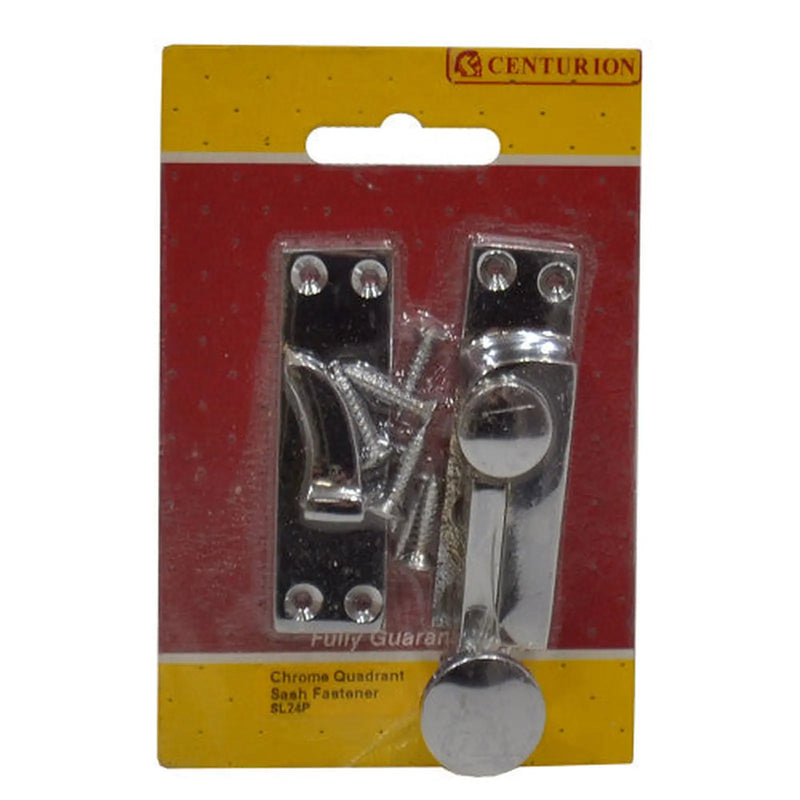 Centurion Chrome Quadrant Sash Fastener, Polished Chrome, 60mm SL24P - Pack of 5