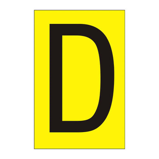 Centurion Character 'D' - Yellow Vinyl - 75mm - Pack of 10 - Min Order 2