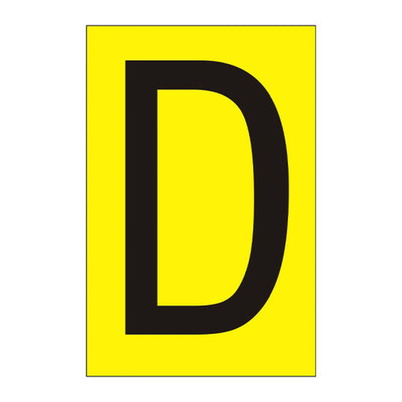 Centurion Character 'D' - Yellow Vinyl - 75mm - Pack of 10 - Min Order 2