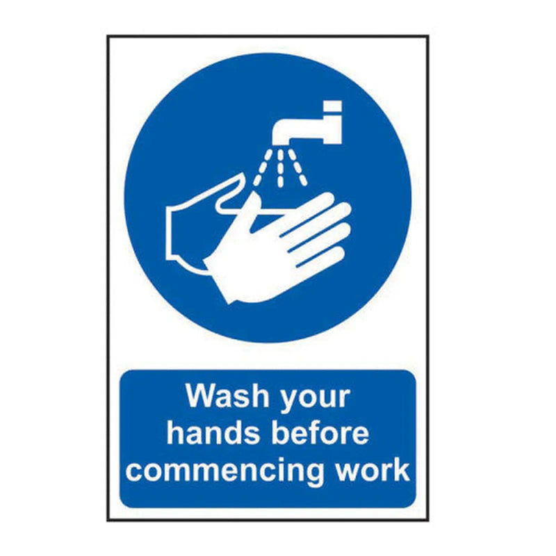Centurion Wash your hands before commencing work - Self Adhesive PP (200 x 300mm) - Min Order 2