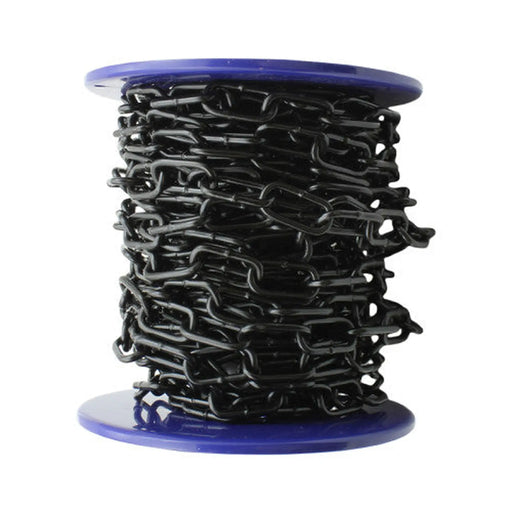 Centurion Steel Welded Straight Link Chain, Black, 3mm x 21mm x 10m