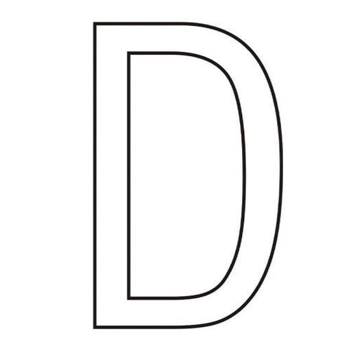 Centurion Character 'D' - White Vinyl - 75mm - Pack of 10 - Min Order 2
