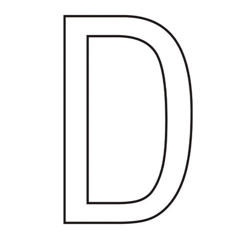 Centurion Character 'D' - White Vinyl - 75mm - Pack of 10 - Min Order 2