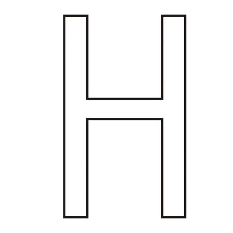 Centurion Character 'H' - White Vinyl - 75mm - Pack of 10 - Min Order 2