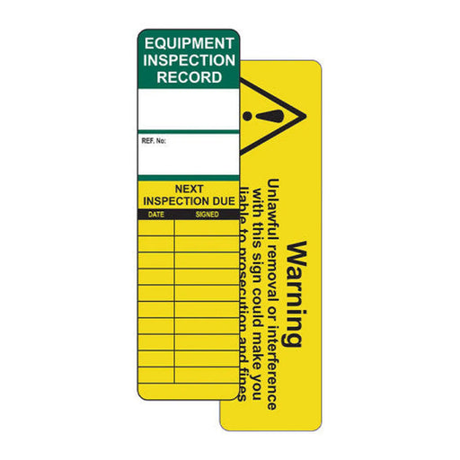Centurion Universal Inspection Tag Insert (Pack of 50)