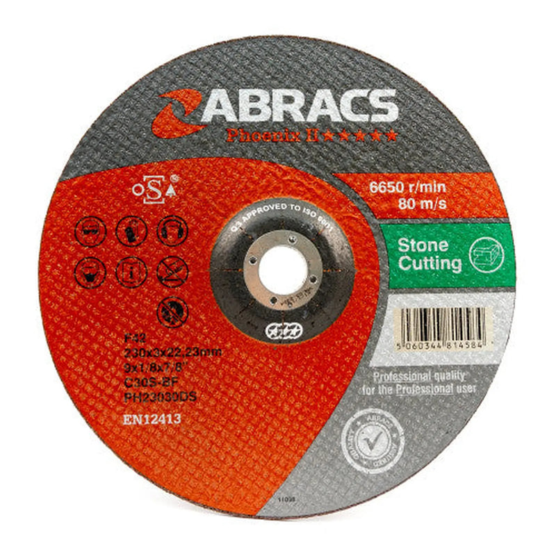 Centurion Phoenix II Depressed Centre Masonry Cutting Disc (230 x 3 x 22mm) - Pack of 5