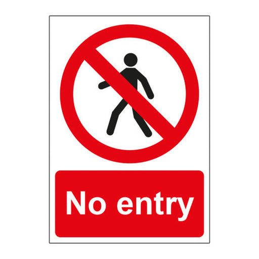 Centurion No entry 1.2mm Recyclable PP (148 x 210mm) - Min Order 2