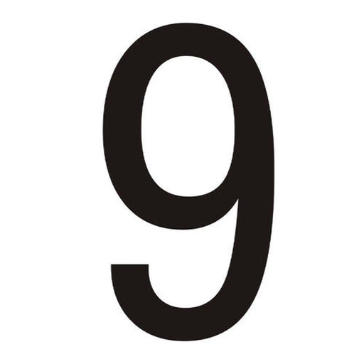 Centurion Character '9' - Black Vinyl - 75mm - Pack of 10 - Min Order 2