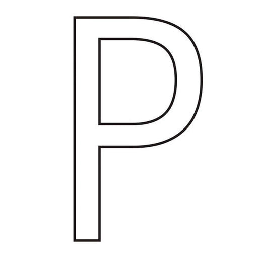 Centurion Character 'P' - White Vinyl - 50mm - Pack of 10 - Min Order 2