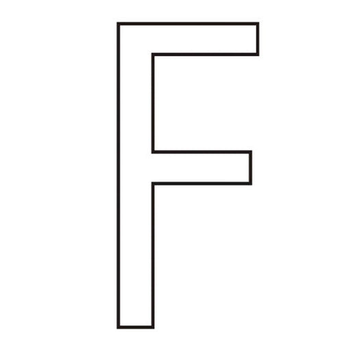 Centurion Character 'F' - White Vinyl - 75mm - Pack of 10 - Min Order 2