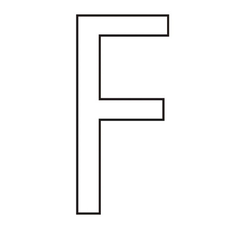 Centurion Character 'F' - White Vinyl - 75mm - Pack of 10 - Min Order 2