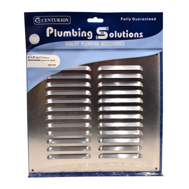 Centurion Louvre Vent - Self Colour Aluminum - 229 x 229mm - Pack of 5