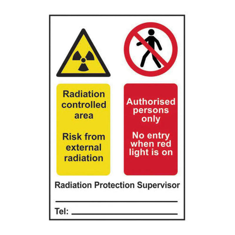 Centurion Radiation controlled area Authorised persons only... - Self Adhesive PP (200 x 300mm) - Min Order 2