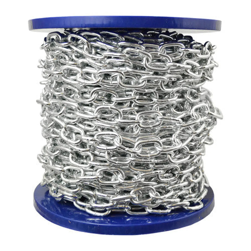 Centurion Steel Welded Straight Link Chain, Zinc Plated, 4mm x 26mm x 30m