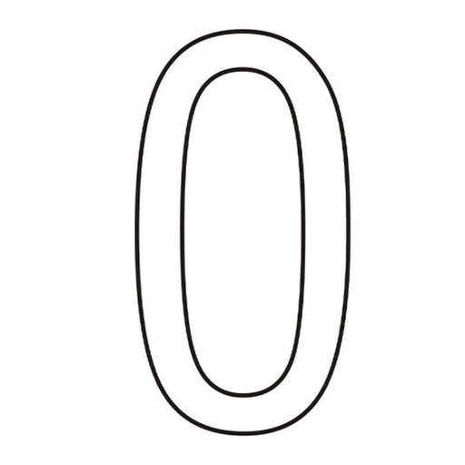 Centurion Character '0' - White Vinyl - 75mm - Pack of 10 - Min Order 2
