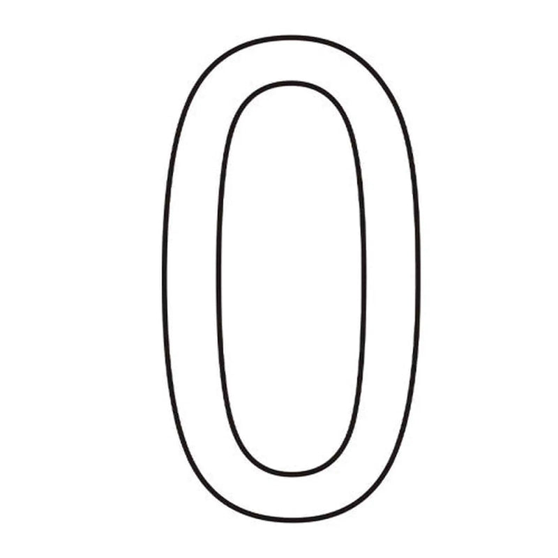 Centurion Character '0' - White Vinyl - 75mm - Pack of 10 - Min Order 2
