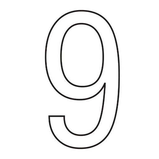 Centurion Character '9' - White Vinyl - 75mm - Pack of 10 - Min Order 2