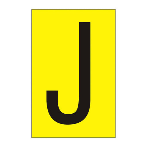 Centurion Character 'J' - Yellow Vinyl - 50mm - Pack of 10 - Min Order 2