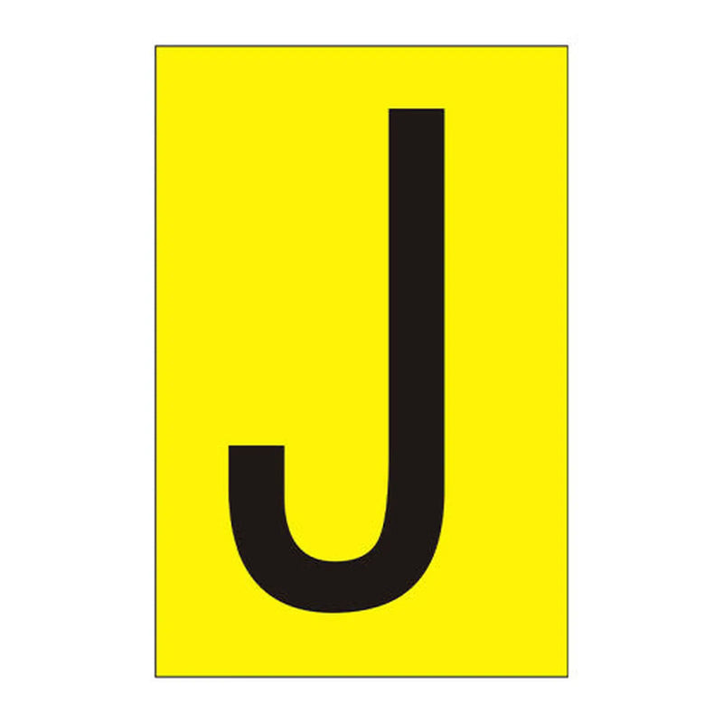 Centurion Character 'J' - Yellow Vinyl - 50mm - Pack of 10 - Min Order 2