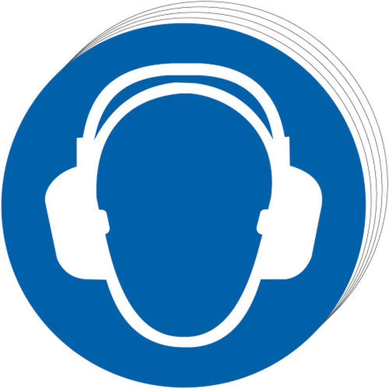 Centurion Wear ear protection symbol - SAV (50mm dia.) (Pack of 10) - Min Order 2