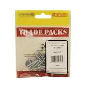 Centurion Machine Screws & Nuts - Zinc Plated - Slot CSK Head - M3 x 25mm - - Pack of 5