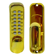 Centurion Easy Change Push Button Digital Lock, Brassed, 172mm x 41mm - Pack of 5
