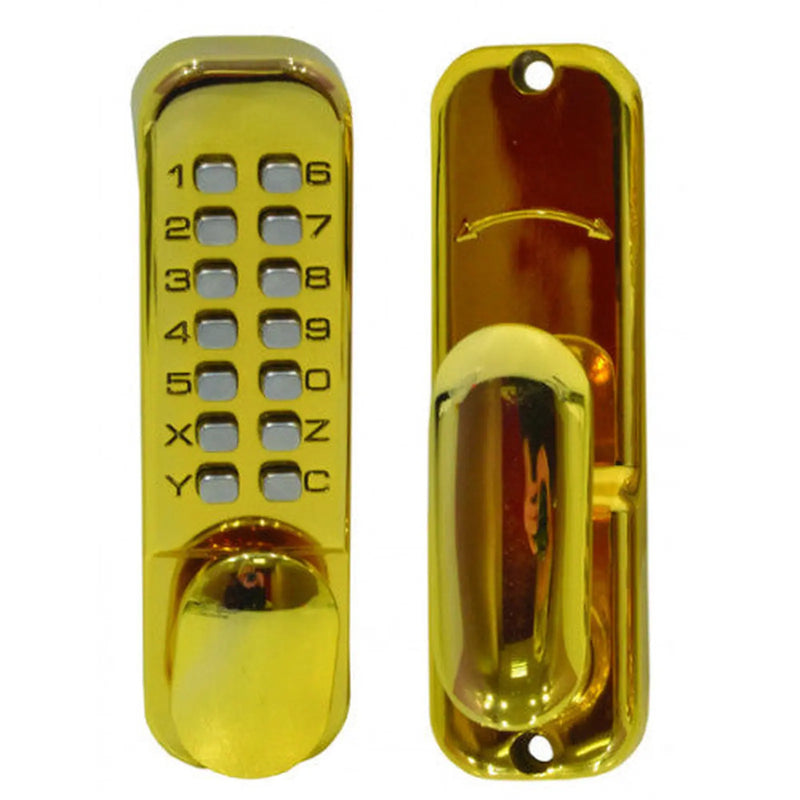 Centurion Easy Change Push Button Digital Lock, Brassed, 172mm x 41mm - Pack of 5