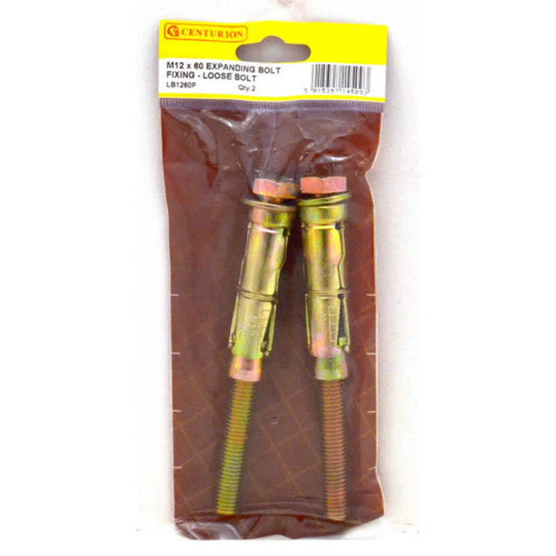 Centurion M12 x 60mm Expanding Loose Bolt (Pack of 2) - Pack of 5