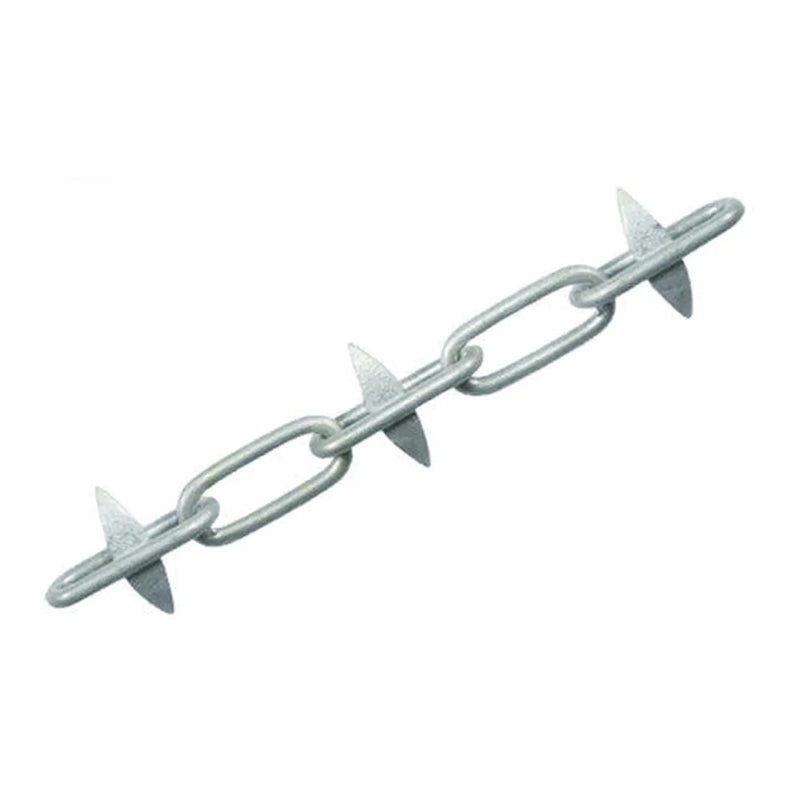 Centurion Steel Spiked Alternate Link Chain, Galvanised, 6mm x 50mm x 13mm, 5m