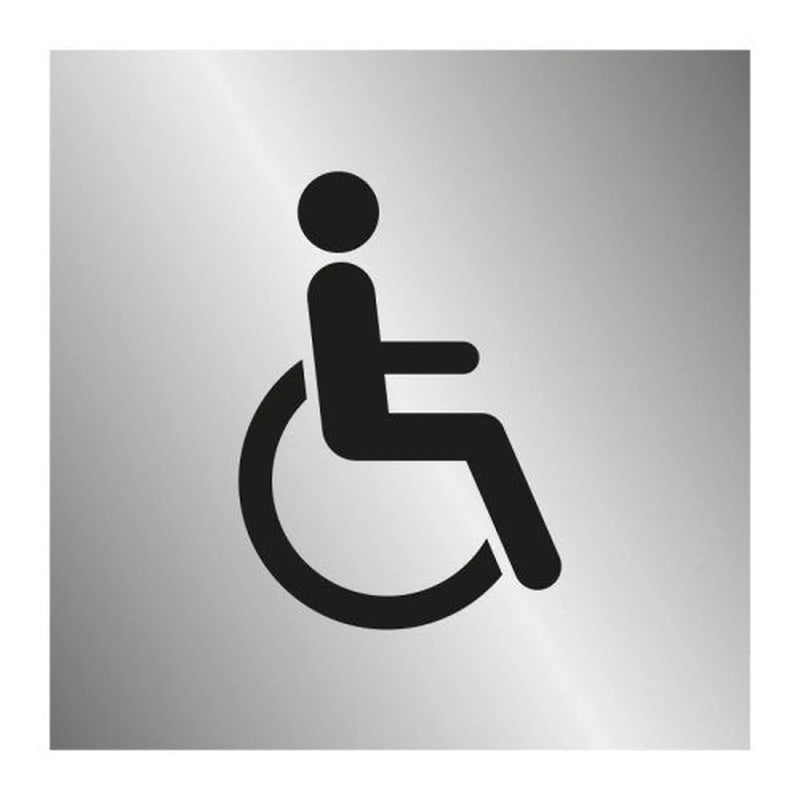 Centurion Disabled symbol 1.2mm Recyclable PPSILVER (100 x 100mm) - Min Order 4