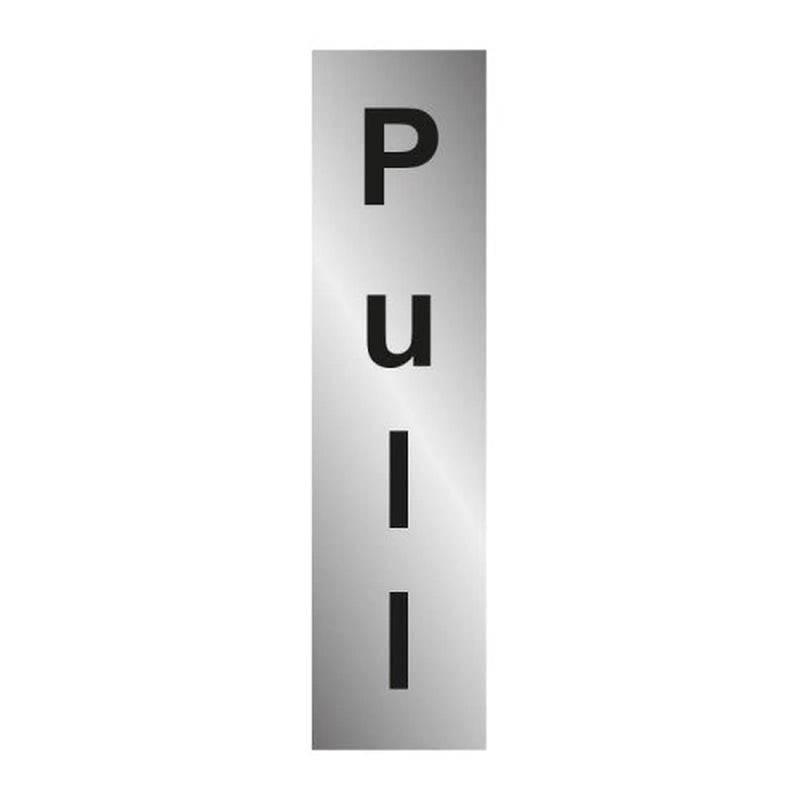 Centurion Pull (vertical)1.2mm Recyclable PP - SILVER (200 x 50mm) - Min Order 4