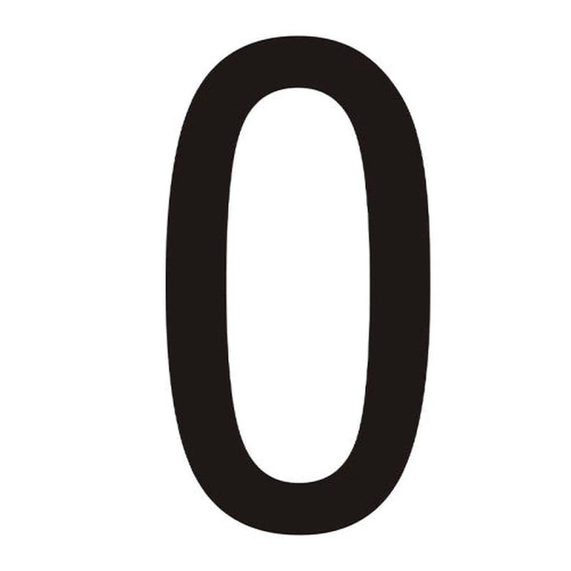 Centurion Character '0' - Black Vinyl - 50mm - Pack of 10 - Min Order 2