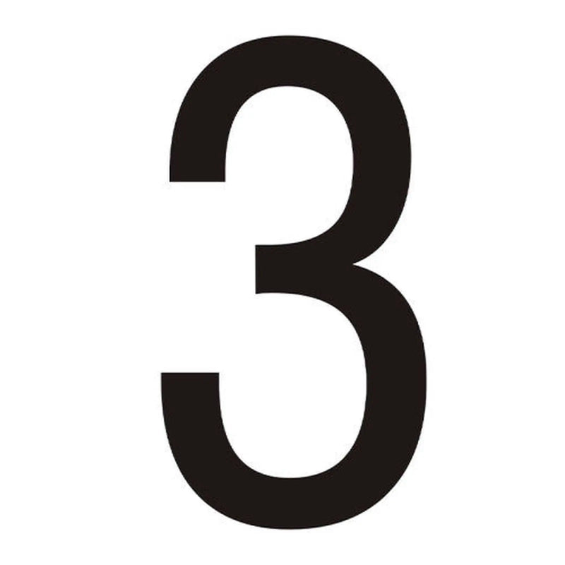 Centurion Character '3' - Black Vinyl - 75mm - Pack of 10 - Min Order 2