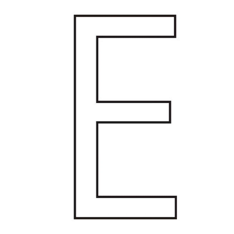 Centurion Character 'E' - White Vinyl - 75mm - Pack of 10 - Min Order 2