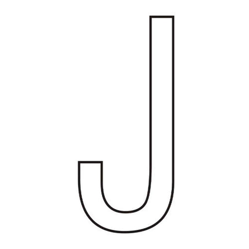 Centurion Character 'J' - White Vinyl - 75mm - Pack of 10 - Min Order 2