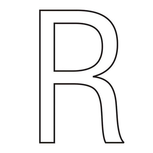 Centurion Character 'R' - White Vinyl - 75mm - Pack of 10 - Min Order 2