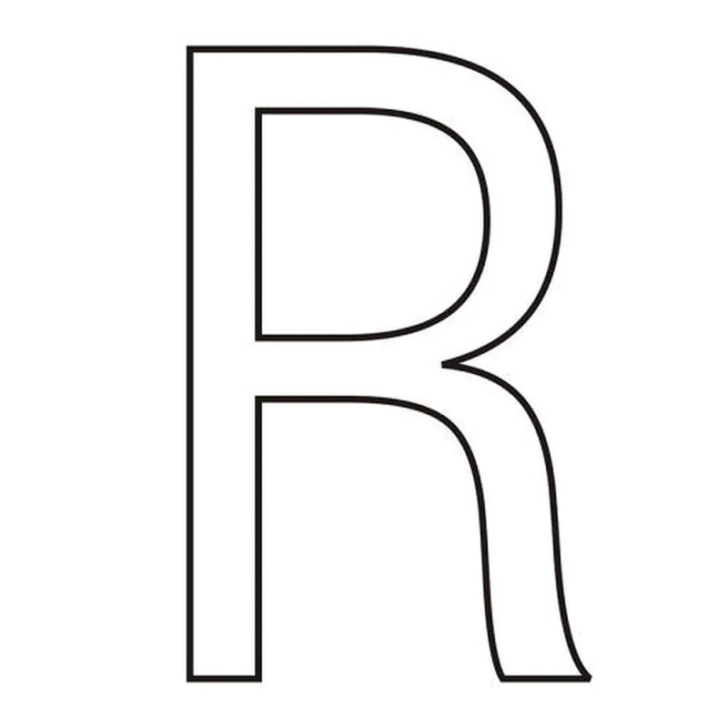 Centurion Character 'R' - White Vinyl - 75mm - Pack of 10 - Min Order 2
