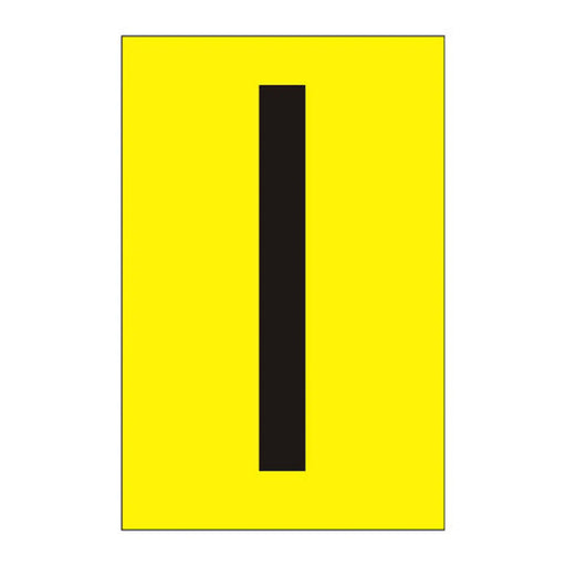 Centurion Character 'I' - Yellow Vinyl - 50mm - Pack of 10 - Min Order 2