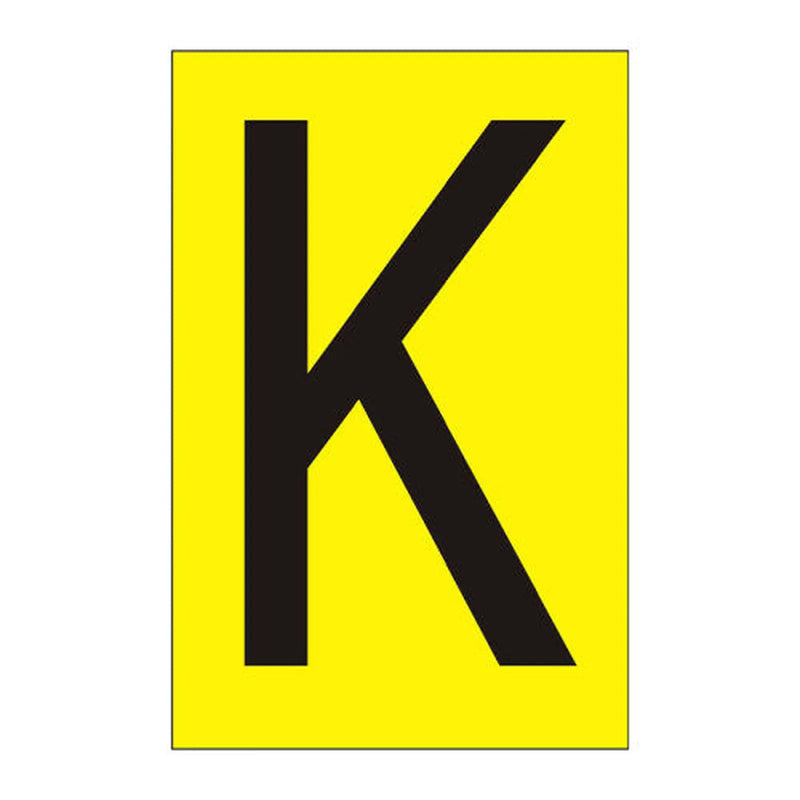 Centurion Character 'K' - Yellow Vinyl - 50mm - Pack of 10 - Min Order 2