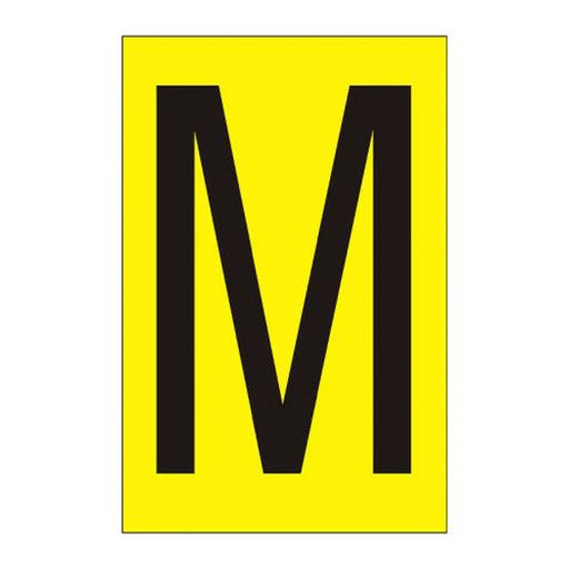 Centurion Character 'M' - Yellow Vinyl - 50mm - Pack of 10 - Min Order 2
