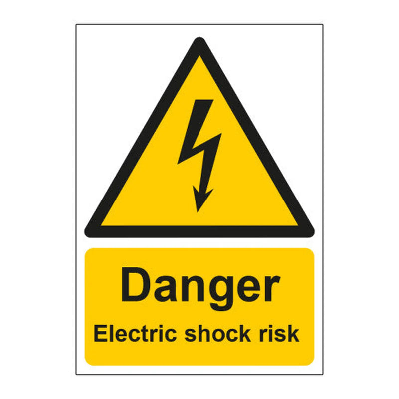 Centurion Danger electric shock risk 1.2mm Recyclable PP (148 x 210mm) - Min Order 2