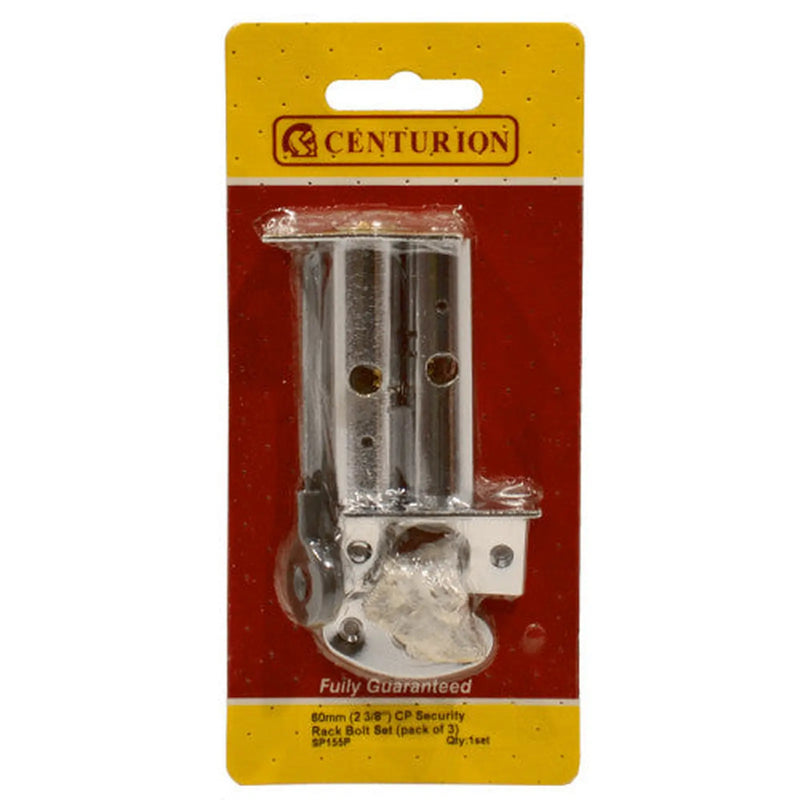 Centurion Security Rack Bolt Set, Chromed, 60mm - Pack of 5