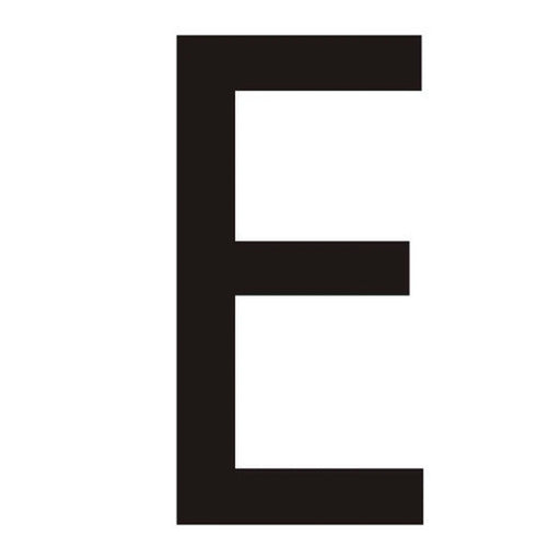 Centurion Character 'E' - Black Vinyl - 75mm - Pack of 10 - Min Order 2