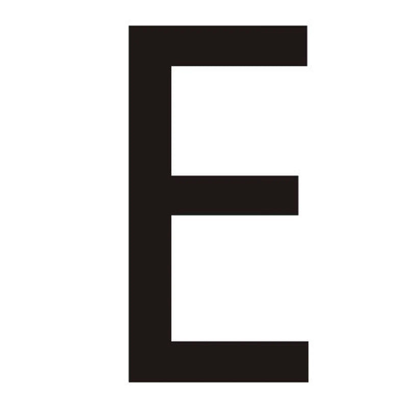 Centurion Character 'E' - Black Vinyl - 75mm - Pack of 10 - Min Order 2