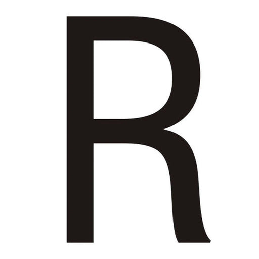 Centurion Character 'R' - Black Vinyl - 75mm - Pack of 10 - Min Order 2