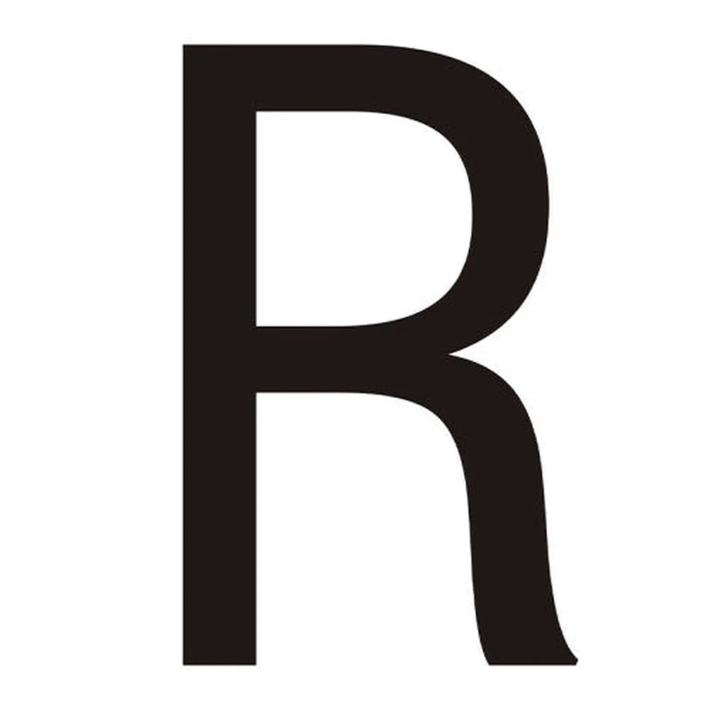 Centurion Character 'R' - Black Vinyl - 75mm - Pack of 10 - Min Order 2